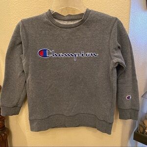 CHAMPION Girls Gray Sweater Size Small